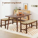 40 Inch Long Wood Bench with Solid Rubber Wood Frame-Walnut by LJGDeals