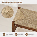 40 Inch Long Wood Bench with Solid Rubber Wood Frame-Walnut by LJGDeals