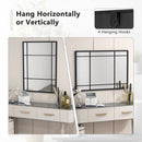 40 x 28 Inch Wall Mounted Mirror Metal Framed Hanging Mirror for Living Room Bedroom-Black by LJGDeals