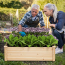 40" x 40" Outdoor Wood Raised Garden Bed-Natural by LJGDeals