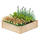 40" x 40" Outdoor Wood Raised Garden Bed-Natural by LJGDeals
