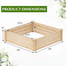 40" x 40" Outdoor Wood Raised Garden Bed-Natural by LJGDeals