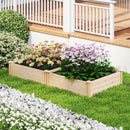40" x 40" Outdoor Wood Raised Garden Bed-Natural by LJGDeals