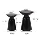 Serenita Outdoor Side Tables With Flared Design (Set of 2)