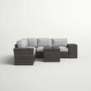 Modern Patio Rattan Sectional Set With Cushions by Unique Piece Furniture