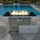 K&K Patio 8-Piece Patio Furniture Set with 43" Fire Pit Table by HouseOfZazla