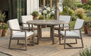 Outdoor Dining Set 5-Piece Patio Table and Chairs with Umbrella Hole