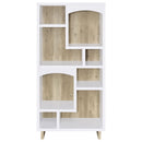 Geilys - 8 Shelf Bookcase With Arch Details - White by HouseOfZazla