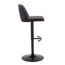 Toriano - Contemporary Adjustable Bar Stool With Rounded T Footrest (Set of 2) by HouseOfZazla