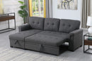 Lucca - Reversible Sleeper Sectional Sofa With Storage Chaise by Unique Piece Furniture