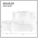 Walker Edison | Modern Teddy Cloud Accent Chair with Ottoman