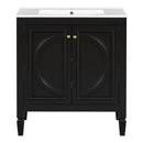 Double Sink Bathroom Vanity Set with Wall Mount Mirror Cabinet by HouseOfZazla