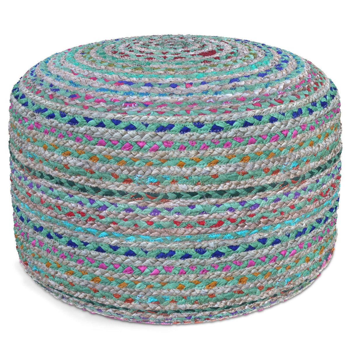 Margo - Handcrafted Round Pouf, photo 2 of 22