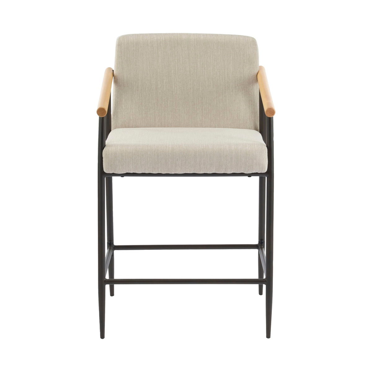 Mid Century Modern Counter Stool Set With Iron Frame, photo 15 of 28
