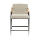 Mid Century Modern Counter Stool Set With Iron Frame