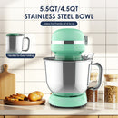 5.5QT/4.5QT Dual Bowls Electric Stand Mixer, 12-Speed Tilt-Head Food Mixer by HouseOfZazla