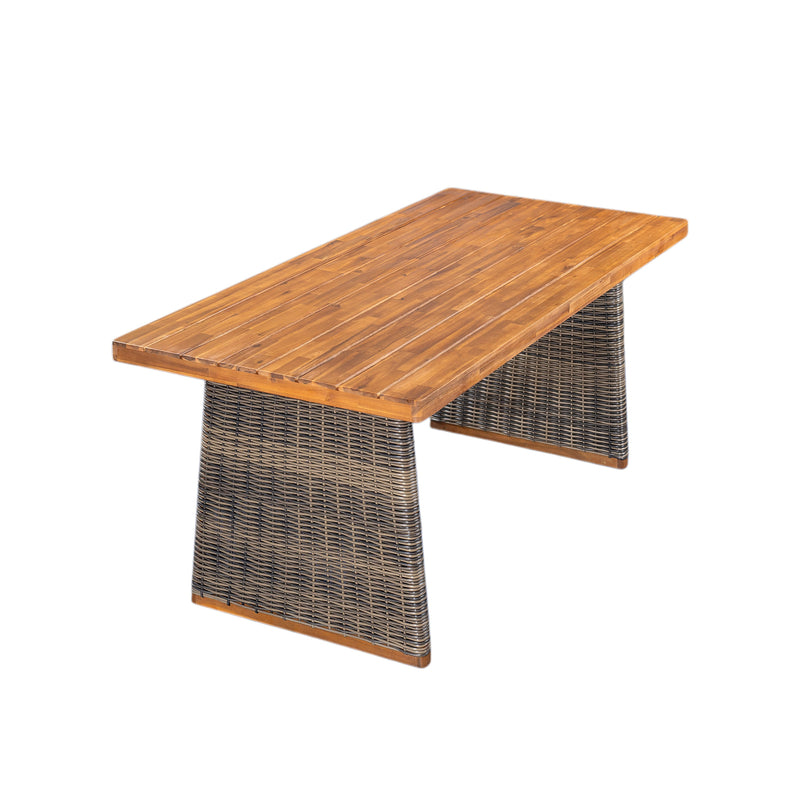 Outdoor Acacia Wood Dining Table with Teak Finish, photo 2 of 10