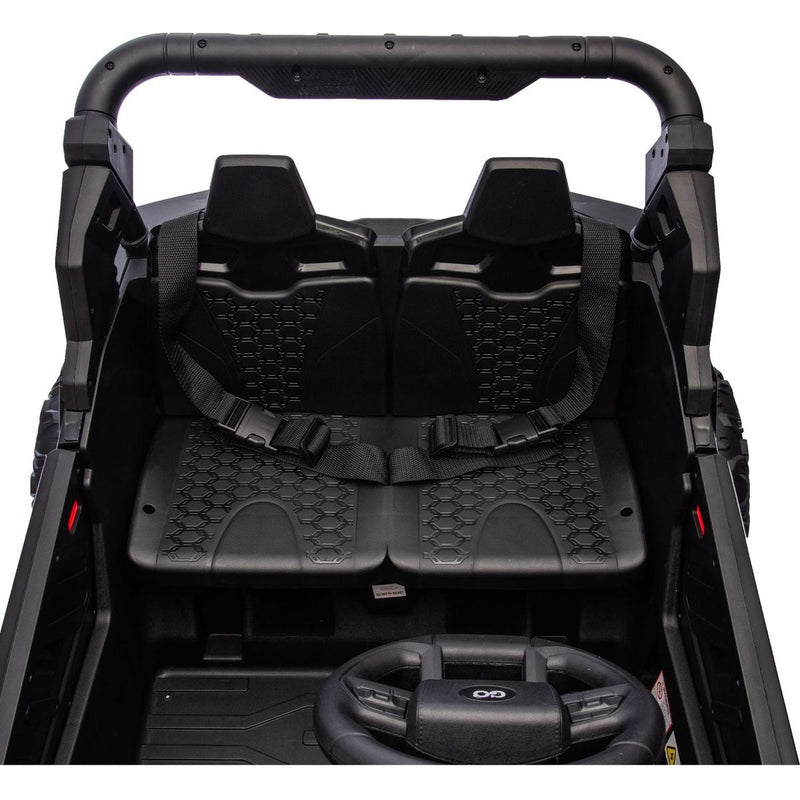 24V Two-Seater Kids Ride On UTV W/Parents Remote Control,Four-Wheel Suspension,Slow Start,Large wheel design,Anti-collision bar,Storage space,Music,USB,Bluetooth,Volume control,LED lights for Kids 3+.