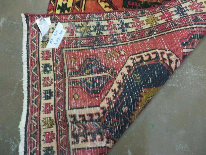 3' 4"X 7' Antique Handmade Turkish Wool Rug Organic