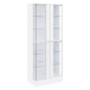 Cabra 4-door LED Curio Display Cabinet White High Gloss