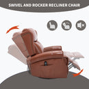 Heat Massage Manual Recliner Chair with Rocker and Swivel