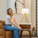 Decorative LED Desk Lamp, 3 Legged - Natural by HouseOfZazla