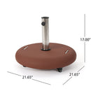 Wheelie - Round Umbrella Base with Stainless Steel Holder by HouseOfZazla