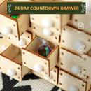 HOMCOM Christmas Advent Calendar with 24 Countdown Drawers