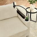 Modern U-Shaped Couch with Storage and Ottomans
