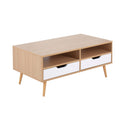 Astro - Contemporary Coffee Table - Natural / White by HouseOfZazla