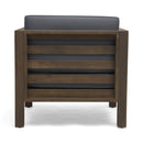 Outdoor Acacia Wood Patio Chair With Fabric Cushion by HouseOfZazla