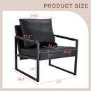 Classic Leather and Metal Frame Sofa