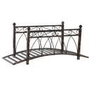 Outsunny 3.3' Metal Arch Zen Garden Bridge with Safety Siderails by HouseOfZazla