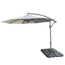 10 Ft Offset Cantilever Patio Umbrella With Crank And Tilt Adjustment For Pool, Deck, And Garden - Gray by HouseOfZazla