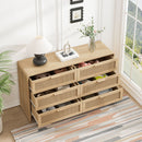 Modern Arc Shaped Corner Rattan Cabinet With 6 Drawers by HouseOfZazla