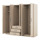 6-Doors Wooden Wardrobe Storage for Bedroom