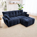 Sofa Set With Ottoman And Pillows, Textured, High Resilience Cushions by HouseOfZazla