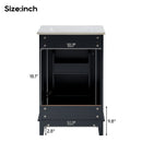 Modern Small Bathroom Vanity Cabinet With Ceramic Basin, Ample Storage, 1 Soft Close Door by HouseOfZazla