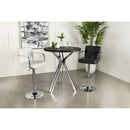 Edgerton - Round Height Bistro Bar Table - Dark Oak by HouseOfZazla