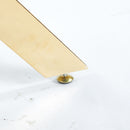 Dining Table With Cross Metal Leg And Tempered Glass, Modern Space Saving Kitchen Table For Living Room Legs, Square Table by HouseOfZazla