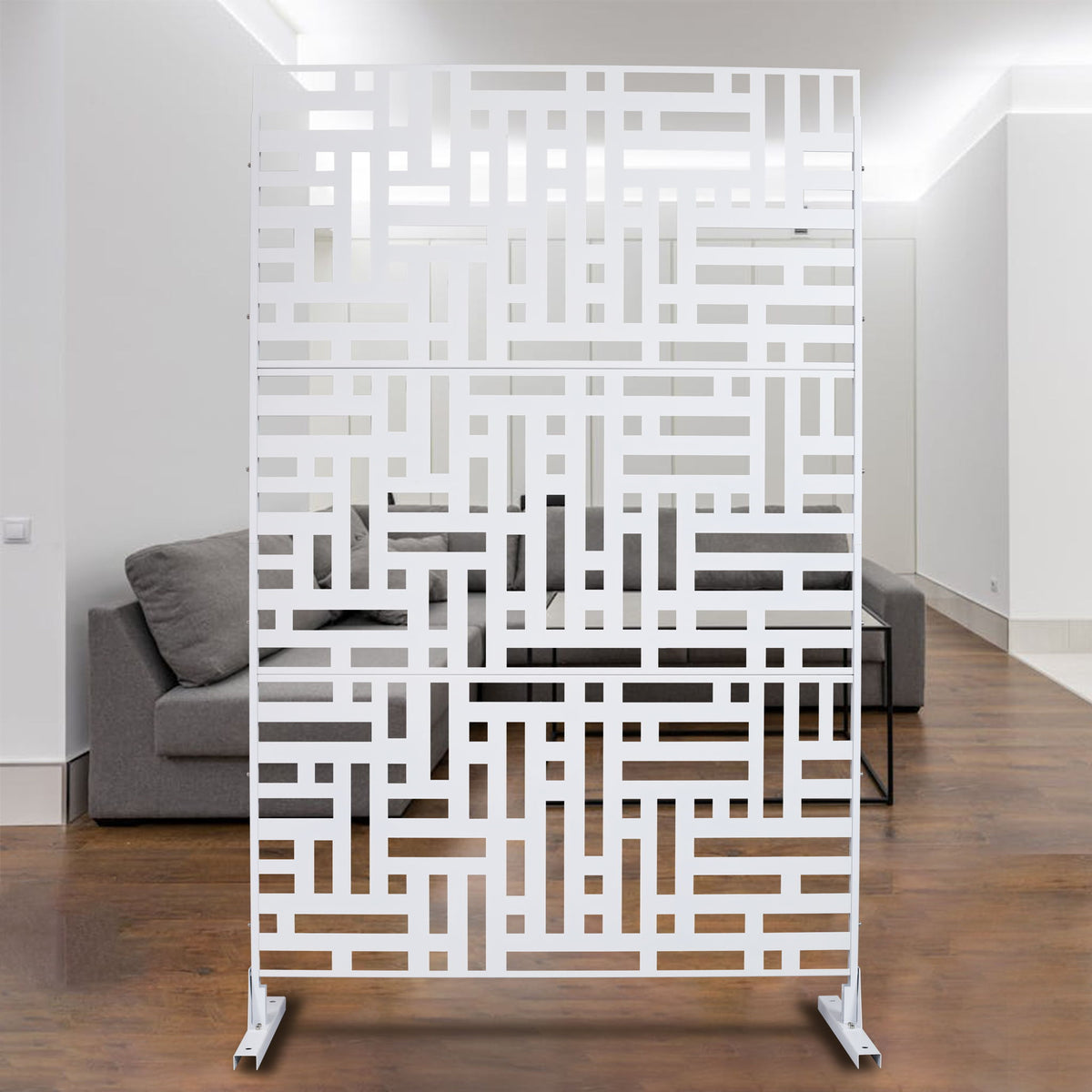 Decorative Freestanding Metal Privacy Screen For Indoor & Outdoor Use, photo 8 of 40