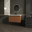 Bathroom Vanity Set With Resin Countertop Sink And 2 Doors, Engineered Wood