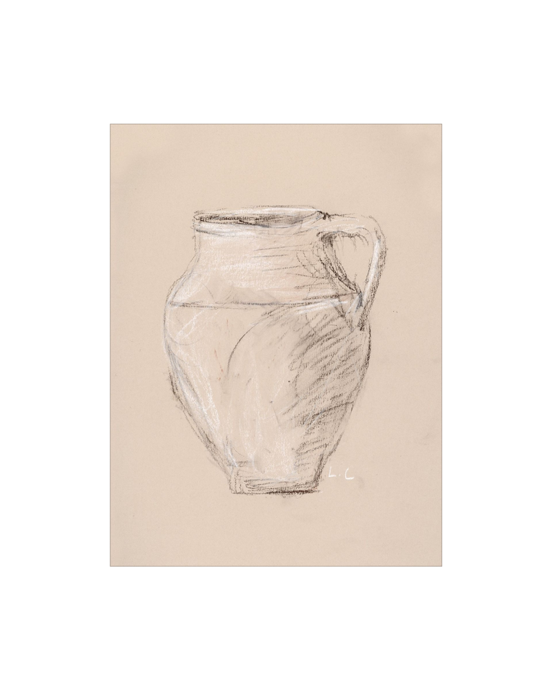 Vase Drawing Sepia