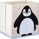 3 Sprouts Toy Storage Organizer: Toy Box Cube Organizer for Playroom, Nursery - Foldable Storage Bin - Penguin by TinyTreasures Baby Boutique