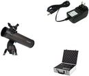 Celestron NexStar 130 SLT Computerized Telescope with 18778 AC Adapter (Black), Eyepiece and Filter Kit – 14 Piece Telescope Accessory Set by TinyTreasures Baby Boutique