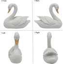 White Swan Figurine - Home Decor Exquisite Sculpture Resin，Artistic White Goose Statue Craft for Elegant Outdoor Garden and Yard Decoration, 7.48 Inches by GreenHaven Gardens
