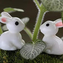 Exasinine 100Pcs Rabbit Miniature Figurines Easter Bunny Mini Rabbits Bunny Figurine Mini Resin Animals Fairy Garden Miniature Ornaments for Easter Egg Fillers Dollhouse Cake Home DéCor by GreenHaven Gardens