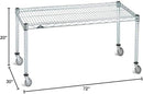 Omega Products Corporation 30" Deep x 72" Wide x 20" High Chrome Mobile Dunnage Rack by CozyNest Decor