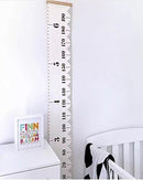 Kids Growth Chart, Wood Frame Fabric Canvas Height Measurement Ruler from Baby to Adult for Child's Room Decoration 7.9 x 79in (7.9 x 79in, White & Black) by TinyTreasures Baby Boutique