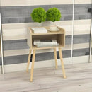 MaxSmeo Nightstand, Mid Century Modern Side Table Bedroom with Storage, Small End Bedside Table with Solid Wood Legs for Living Room, Office Small Spaces (Natural) by CozyNest Decor